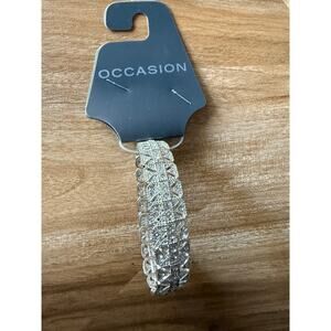 6/$25 NWT Occasions Intricate Geometric Rhinestones & Stretch Bracel
